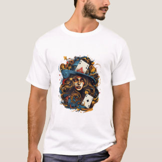 T-shirt jouer aux jeux de cartes gothiques