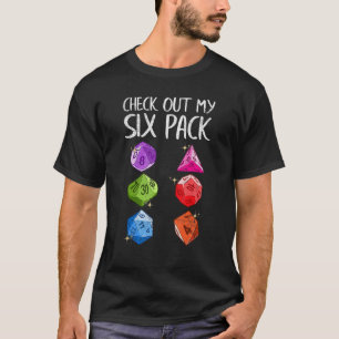 T-shirt Jouer Avec Mon Jeu Six Pack Dice Joie Gamer Nerd