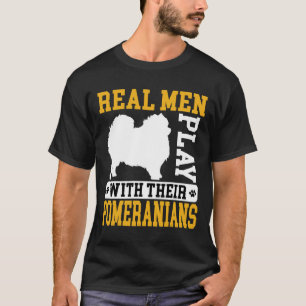 T-shirt Jouer avec Pomeranian Chien Puppie