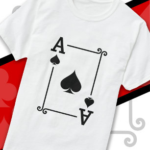 T-shirt Jouer Cartes Costume Ace Pique Carte Ace Carte