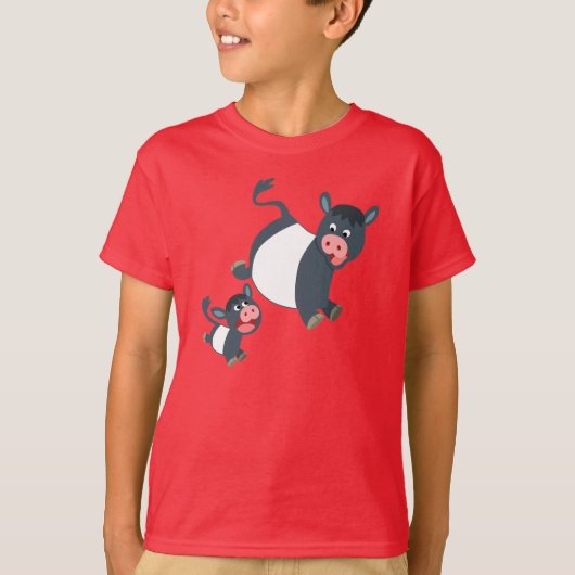 T-shirt Jouer Ceinturé Galloway Cow & Calf Kids (Devant)