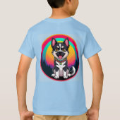 T-shirt Jouer chien de dessin (Dos)