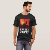 T-shirt Jouer Comme David Bible Thème Ancien Testament Chr (Devant entier)