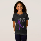 T-Shirt Jouer comme une fille Parties scintillant de joueu (Devant entier)