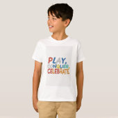 T-shirt Jouer, conquérir, célébrer (Devant entier)