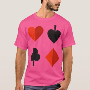 T-shirt Jouer des costumes Coeurs Spades Clubs Diamants