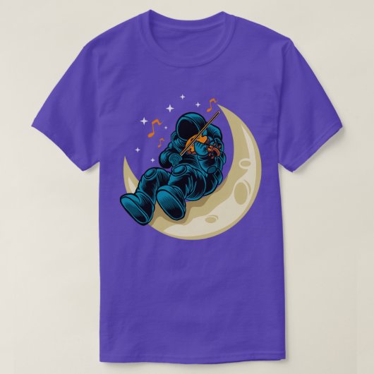 T-SHIRT JOUER DU VIOLIN DANS L'ESPACE (Design devant)