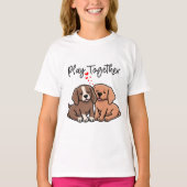 T-shirt Jouer ensemble design pour les filles (Devant)