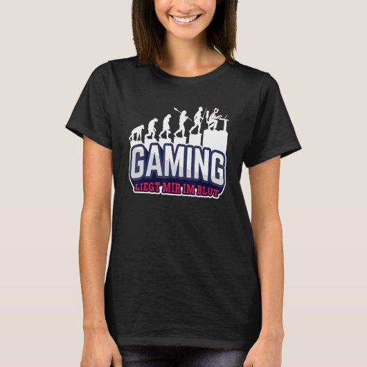 T-shirt Jouer Est Dans Le Sang ! Gamer Evolution Gamer Evo (Devant)