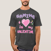 T-shirt Jouer est mon Valentine Kawaii Pastel Pink Gamer (Devant)