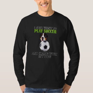 T-shirt Jouer Football Hang W Chien Grand Chien Suisse Mon