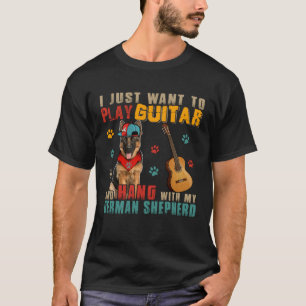 T-shirt Jouer Guitare Et Accompagner Mon Berger Allemand G