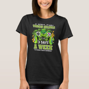 T-shirt Jouer Jeux Vidéo 3 Jours Par Semaine Amusant Gamer