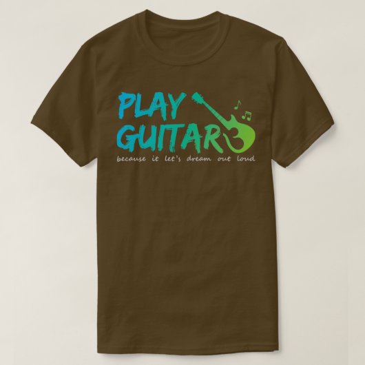 T-shirt Jouer la guitare (Design devant)
