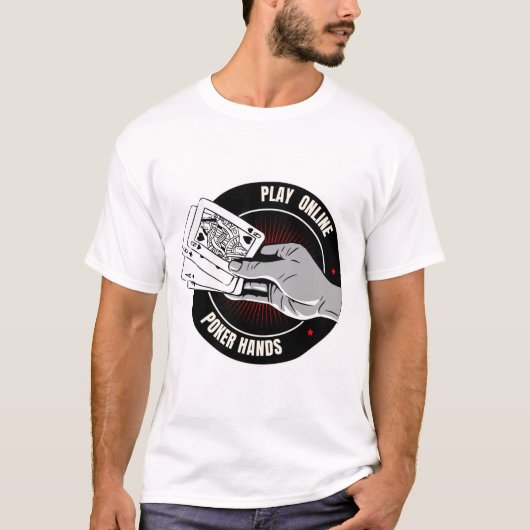 T-shirt jouer les mains de poker en ligne (Devant)
