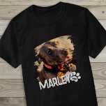 T-shirt Jouer moderne Paw simple Grunge Personnalisé Photo<br><div class="desc">Ce design simple et classique est composé de typographie serif et d'ajouter une photo personnalisée de votre animal de compagnie.</div>