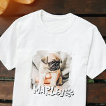 T-shirt Jouer moderne simple Grunge Personnalisé Photo pou<br><div class="desc">Ce design simple et classique est composé de typographie serif et d'ajouter une photo personnalisée de votre animal de compagnie.</div>