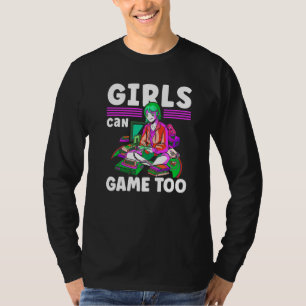 T-shirt Jouer Motif Les Filles Peuvent Jouer À Gamer Girl