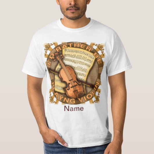 T-shirt Jouer plutôt du violon (Devant)