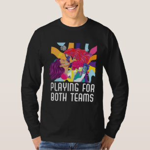 T-shirt Jouer pour les deux équipes Fierté bisexuelle Bise