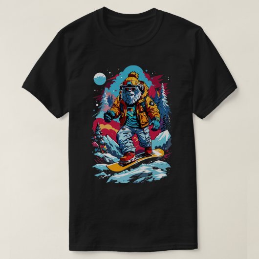 T-shirt Jouer Snowboard (Design devant)