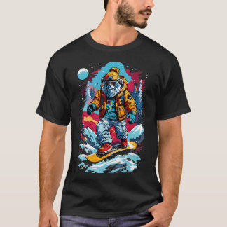 T-shirt Jouer Snowboard