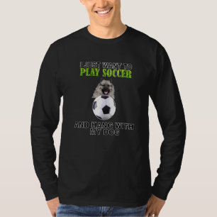 T-shirt Jouer Soccer Hang W Chien Keeshonden