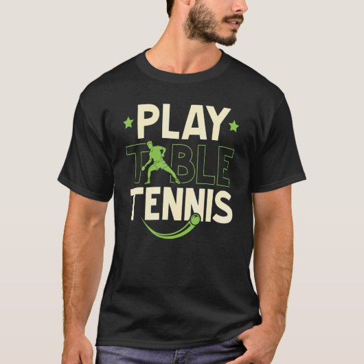 T-shirt Jouer Table Tennis Ping Pong Lecteur Racket Scienc (Devant)