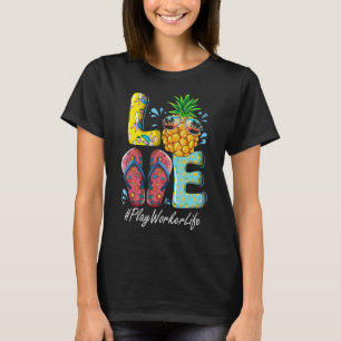 T-shirt Jouer Travailleur Bonjour Été Heureux Dernier Jour