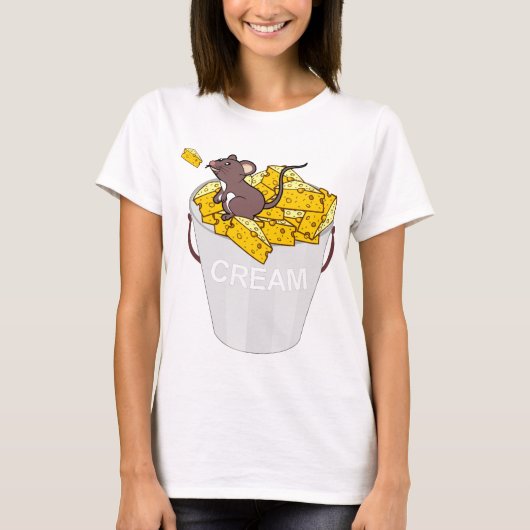 T-shirt joues à la souris crème (Devant)