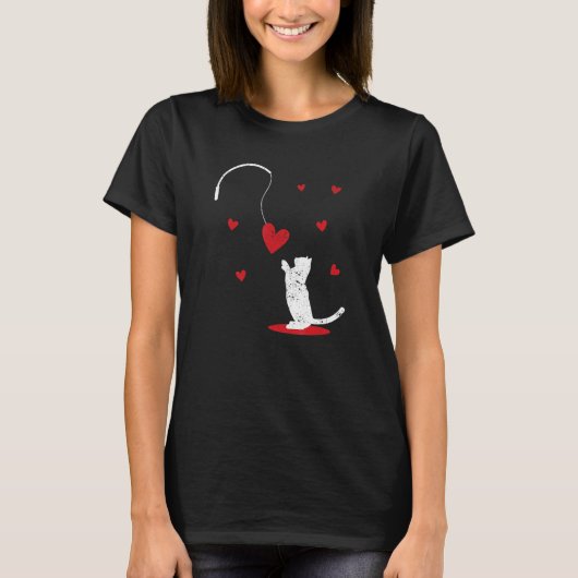 T-shirt Jouet de chat Love V-Day Chats Lover Kitten Red He (Devant)