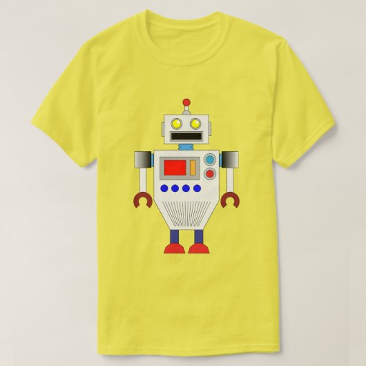 T-SHIRT JOUET DE ROBOT COLORÉ : ILLUSTRATION GRAPHIQUE MOD (Design devant)