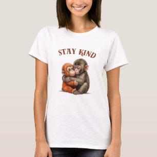 T-shirt Jouet en peluche mignon singe bébé triste animal é