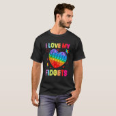 T-shirt Jouet Fidget J'Aime Mon Fidgets Pop It Game Lover  (Devant entier)
