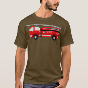 T-shirt Jouet Firetruck Rouge gris et noir parfait pour Fi