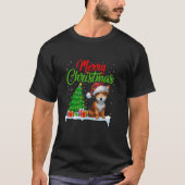 T-shirt Jouet Fox Terrier Chien Noël Arbre Lumière Chien d (Devant)
