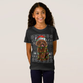 T-Shirt Jouet Poodle Amoureux des chiens Santa Hat Ugly To (Devant entier)