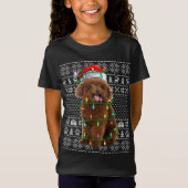 T-Shirt Jouet Poodle Amoureux des chiens Santa Hat Ugly To (Devant)