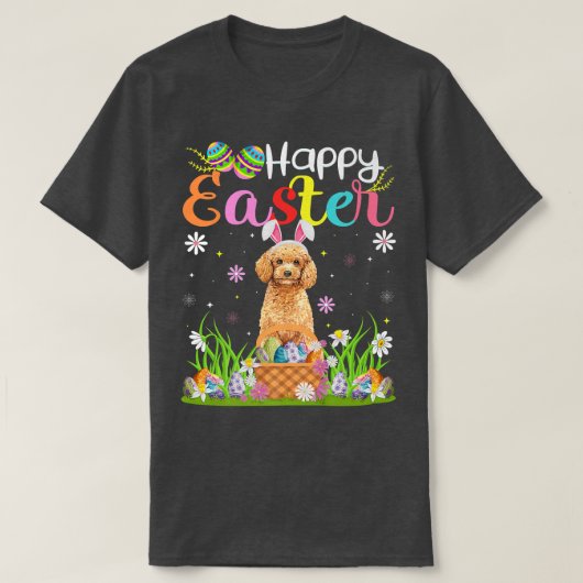 T-shirt Jouet Poodle Chien Bunny Oeuf Chasse Drôle Jouet P (Design devant)