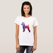 T-shirt Jouet Poodle Chien Geo Silhouette Violet (Devant entier)