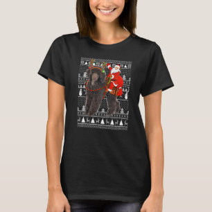 T-shirt Jouet Poodle Chien Père Noël Riding Toy Poodle Vil