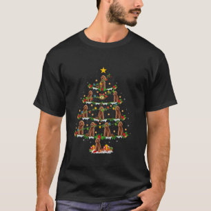T-shirt Jouet Poodle Chien Xmas Lumières Père Noël Toy Poo