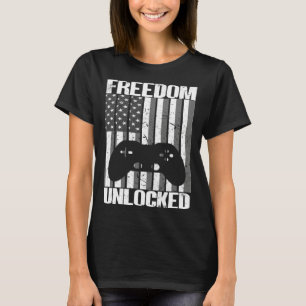 T-shirt Joueur 14 juillet Liberté Débloquée Jeux Vidéo Gar
