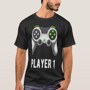 T-shirt Joueur 1 Vidéo Gamer Correspondant Team Outfit pou