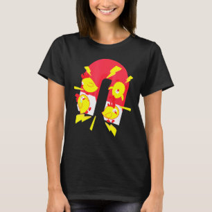 T-shirt Joueur aimant les poulets mignon et célibataire
