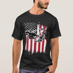 T-shirt Joueur Archer Joueur Vintage Usa Drapeau
