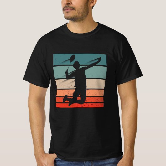 T-shirt Joueur Badminton Jump Smash (Devant)