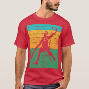 T-shirt Joueur Badminton Retro Vintage