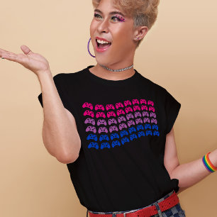T-shirt Joueur Bisexual Fierté Drapeau Vidéo Contrôleurs d