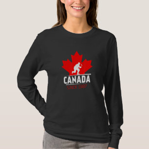 T-shirt Joueur canadien de hockey sur glace Feuille d'érab